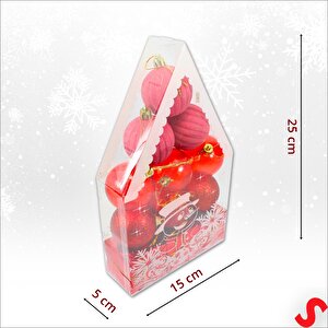 Yılbaşı Ağacı Lüks Süsleme Seti, 5cm X 12 Parça