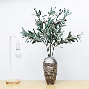 Yapay Zeytin Dalı Uzun Dallı 90cm 4 Meyveli