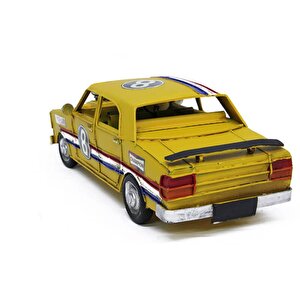 Dekoratif Dayanıklı Metal Nostaljik Araba Sarı Renk C0953