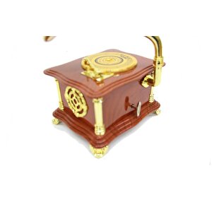 Gramofon Ayaklı Müzikli Vintage Müzik Kutusu Hediyelik