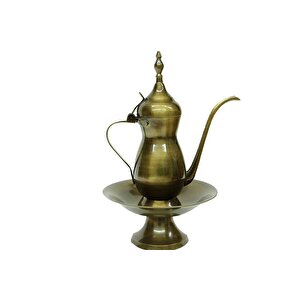 İbrik Sahanlı Antik Kabartmalı Dekoratif Hediyelik