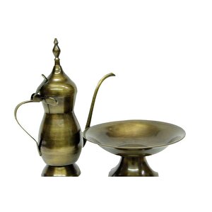İbrik Sahanlı Antik Kabartmalı Dekoratif Hediyelik