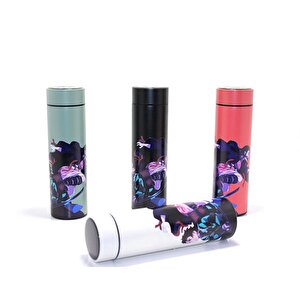 1 Adet Anime Baskılı Dijital Göstergeli Termos 500 Ml