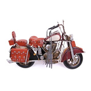 Dekoratif Dayanıklı Metal Süslü Motorsiklet Kırmızı Renk 1210e-3256