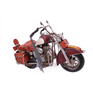 Dekoratif Dayanıklı Metal Süslü Motorsiklet Kırmızı Renk 1210e-3256