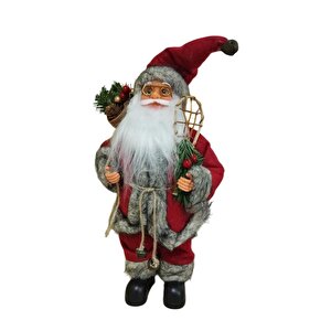 T.concept Dekoratif Zilli Noel Baba Yılbaşı Figürü 30 Cm