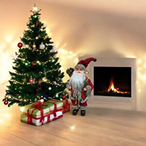 T.concept Dekoratif Zilli Noel Baba Yılbaşı Figürü 30 Cm