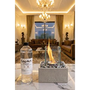 Quadrata Biyoetanol Masaüstü Şömine - 1Lt Yakıt Hediyeli