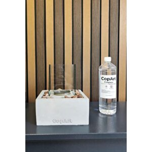 Quadrata Biyoetanol Masaüstü Şömine - 1Lt Yakıt Hediyeli