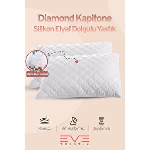 6 Adet Diamond Kalite Kapitone Yastık 50x70 Cm 800 Gr