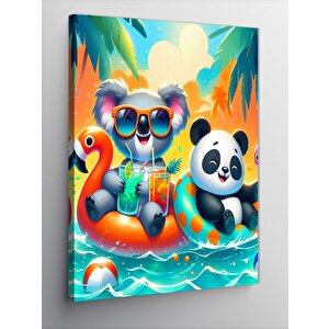 Kanvas Tablo Havuz Partisi 50x70 cm