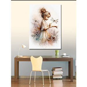 Kanvas Tablo Kız Ve Yusufçuk 70x100 cm