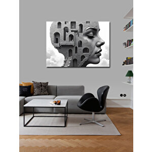 Kanvas Tablo Mimari Yüz Profili 70x100 cm