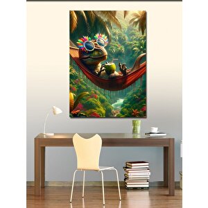 Kanvas Tablo Hamaktaki Bukalemun 50x70 cm
