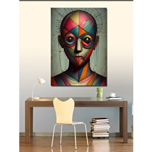 Kanvas Tablo Renkli Maskeli Yüz 50x70 cm