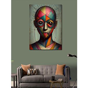 Kanvas Tablo Renkli Maskeli Yüz 50x70 cm