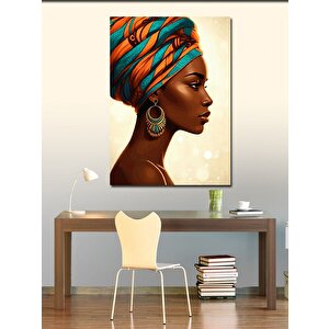 Kanvas Tablo Başörtülü Afrikalı Kadın 50x70 cm