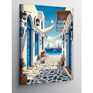 Kanvas Tablo Yunan Adası 70x100 cm