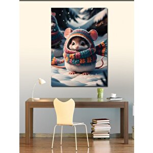 Kanvas Tablo Atkılı Hamster 50x70 cm