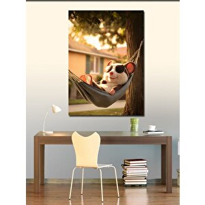 Kanvas Tablo Hamakta Sallanan Hamster  70x100 cm