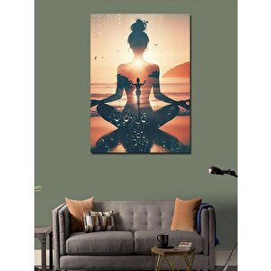 Kanvas Tablo Yoga Yapan Kadın 100x140 cm