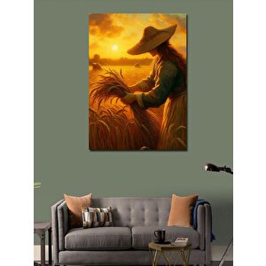 Kanvas Tablo Gün Batımındaki Hasılat 100x140 cm