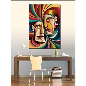 Kanvas Tablo Soyut Yüzler 50x70 cm