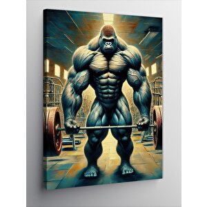 Kanvas Tablo Gym Yapan Goril 70x100 cm