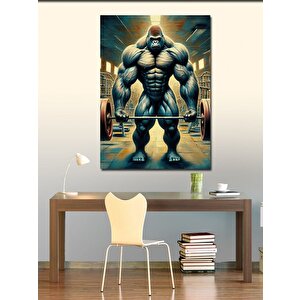 Kanvas Tablo Gym Yapan Goril 70x100 cm