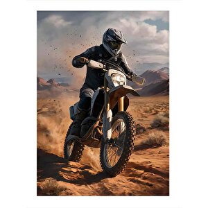 Cross Yapan Motorcu Model Mdf Tablo 25cmx 35cm 25x35 cm