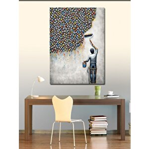 Kanvas Tablo Yüzler Duvarı 50x70 cm