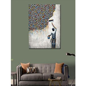 Kanvas Tablo Yüzler Duvarı 50x70 cm