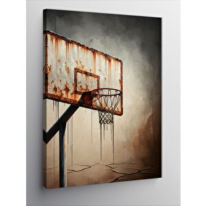Kanvas Tablo Paslı Basket Potası 100x140 cm