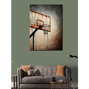 Kanvas Tablo Paslı Basket Potası 100x140 cm