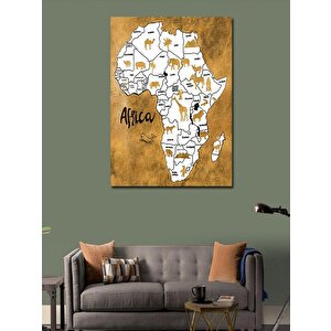 Kanvas Tablo Afrika Haritası 70x100 cm
