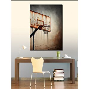 Kanvas Tablo Paslı Basket Potası 50x70 cm