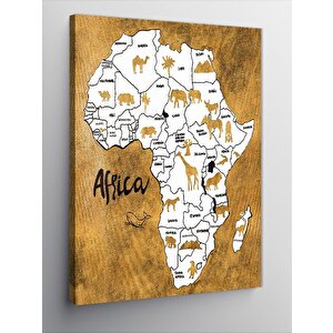 Kanvas Tablo Afrika Haritası 100x140 cm
