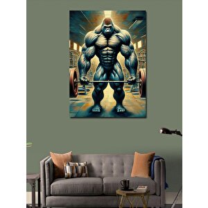 Kanvas Tablo Gym Yapan Goril 50x70 cm