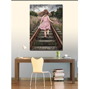 Kanvas Tablo Rayda Yürüyen Kız 70x100 cm