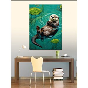 Kanvas Tablo Yüzen Deniz Samuru 70x100 cm