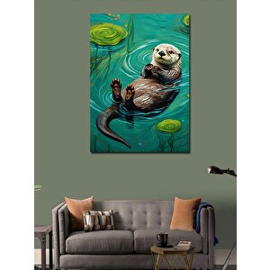 Kanvas Tablo Yüzen Deniz Samuru 70x100 cm