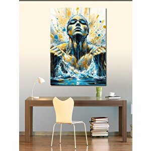 Kanvas Tablo Denizde Yüzücü 50x70 cm