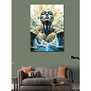 Kanvas Tablo Denizde Yüzücü 50x70 cm