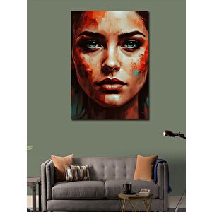 Kanvas Tablo Portre Kadın Yüzü 100x140 cm