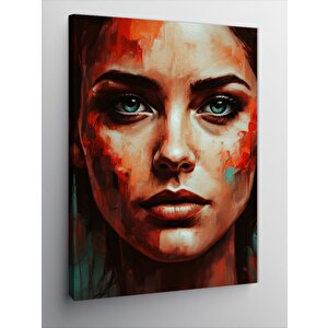Kanvas Tablo Portre Kadın Yüzü 70x100 cm