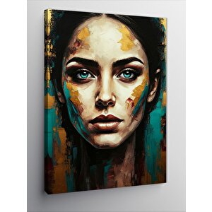 Kanvas Tablo Portre Kadın Yüzü 100x140 cm