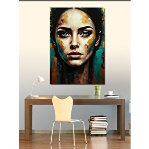 Kanvas Tablo Portre Kadın Yüzü 100x140 cm