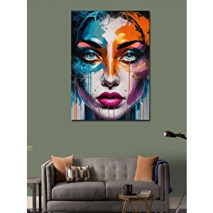 Kanvas Tablo Makyaj Yapmış Kadın 70x100 cm