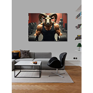 Kanvas Tablo Halter Kaldıran Koç Figürü 50x70 cm