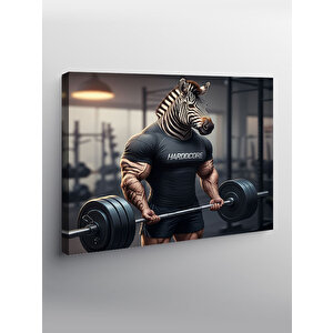 Kanvas Tablo Halter Kaldıran Zebra 70x100 cm